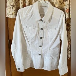 Lulu-B White Cotton Jacket Size M